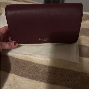 Kate Spade Dark Red Clutch